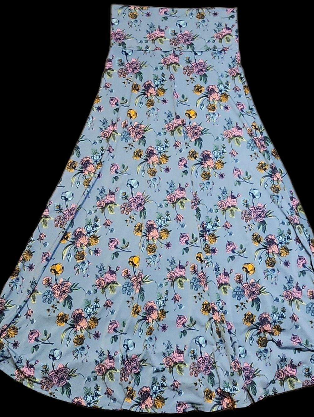 LuLaRoe Maxi Skirt Light Blue Floral